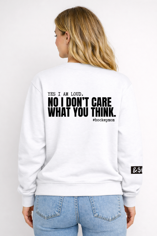 LOUD HOCKEY MOM CREW NECK
