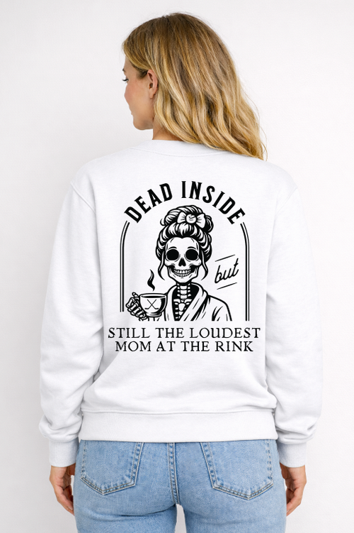 HOCKEY MOM DEAD INSIDE CREW NECK