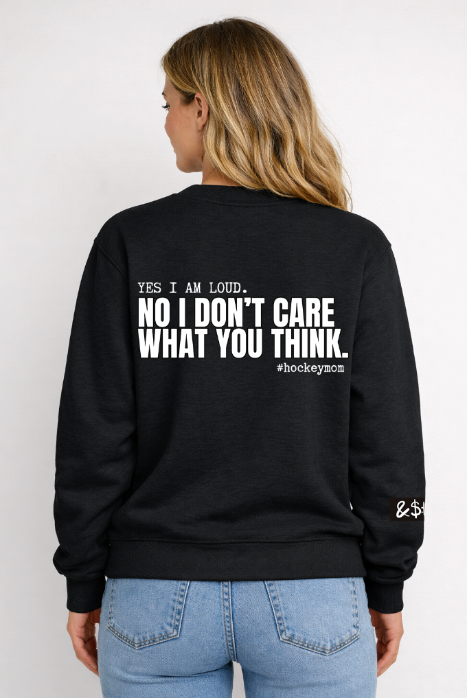 LOUD HOCKEY MOM CREW NECK