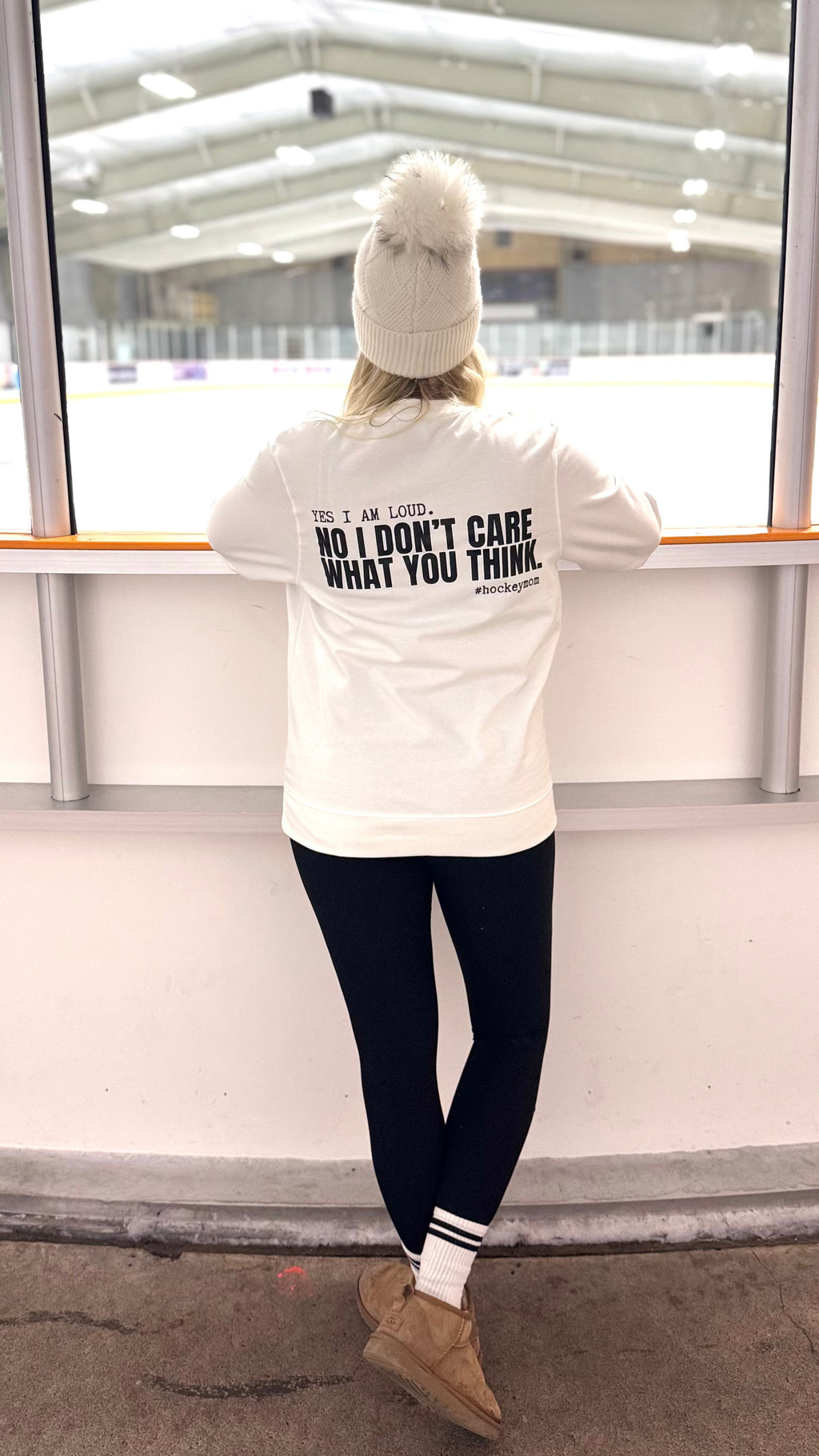 LOUD HOCKEY MOM CREW NECK